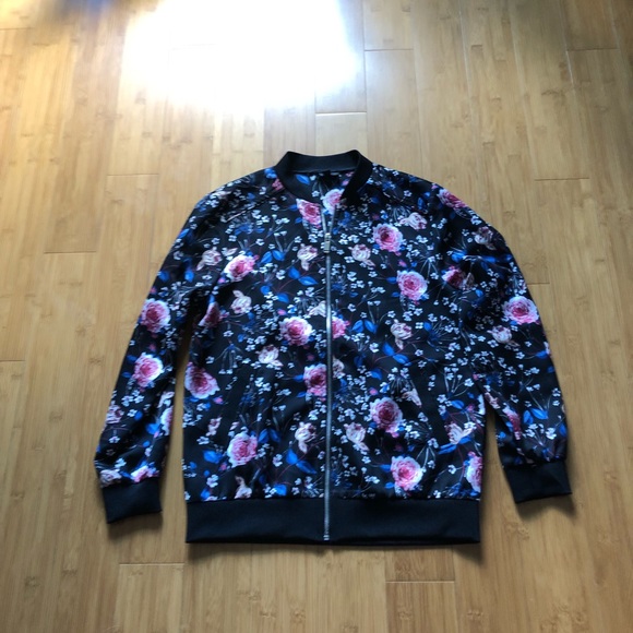 NWOT Topshop Floral Bomber Jacket - Picture 7 of 8